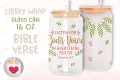 God&#039;s voice Libbey glass can 16oz wrap Template Bible verse Product Image 1