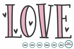 Love SVG | Valentine SVG | Happy Valentines Day SVG Product Image 1