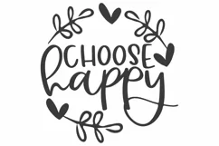 Choose Happy SVG | Inspirational SVG | Door Hanger SVG Product Image 1