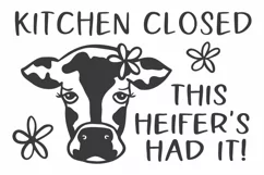 Cow Face SVG | Farmhouse Cow SVG | Kitchen Sign Cut File Product Image 1