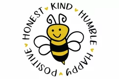 Bee SVG | Be Kind SVG | Be Happy SVG | Be Positive SVG Product Image 1