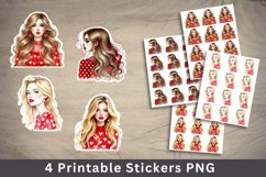 valentine png stickers - blonde girl Product Image 1