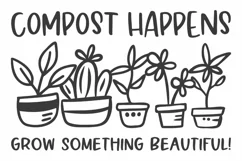 Plant Lover SVG | Spring SVG | Garden SVG | Compost Happens Product Image 1
