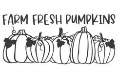 Pumpkins SVG | Farm Fresh Pumpkins SVG | Autumn SVG Product Image 1