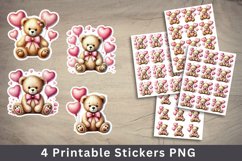 valentine png stickers - teddy bear Product Image 1