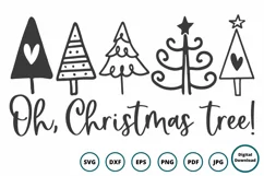 Merry Christmas SVG | Christmas Tree SVG | Cricut SVG File Product Image 1