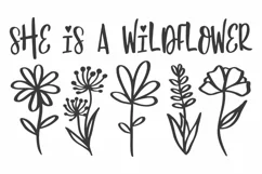 Wildflower SVG, She is a Wildflower SVG, Flower SVG Product Image 1