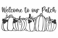 Pumpkin SVG | Pumpkin Clipart | Welcome SVG | Autumn sign Product Image 1