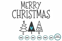 Merry Christmas SVG | Christmas Tree SVG | Cricut SVG File Product Image 1