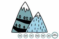 Mountain Adventure SVG | Hiking Camping Nature Cut File Product Image 1