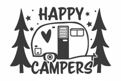 Camping SVG | Happy Campers SVG | Summer SVG | Camper SVG Product Image 1