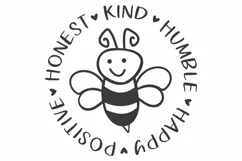 Bee SVG | Be Kind SVG | Be Happy SVG | Be Positive SVG Product Image 1