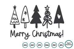 Merry Christmas SVG | Christmas Tree SVG | Cricut SVG File Product Image 1