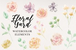 Flower Yard Clipart Watercolor Floral Hand Painted Pastels Product Image 1