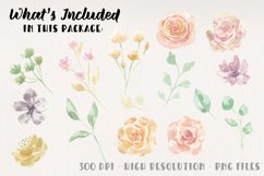 Flower Yard Clipart Watercolor Floral Hand Painted Pastels Product Image 3