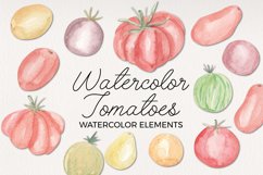 Tomato Watercolor Menu Designs Elements Painted Food Fun Product Image 1