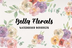 Bella Floral Bouquets Watercolor Pretty Wedding Flowers Product Image 1