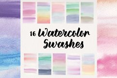 16 Washes Watercolor Elements Painted Blends Rectangles Product Image 1