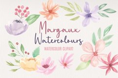 Floral Watercolour Elements Hand Painted Flowers Pink Spring Product Image 1
