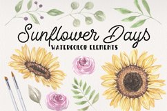 Sunflower Florals Watercolor Flowers Hand Painted Product Image 1