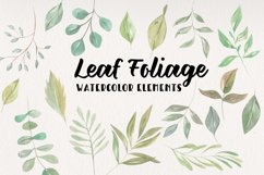17 Leaves Watercolors Painted Leaf Foliage Greenery Painted Product Image 1