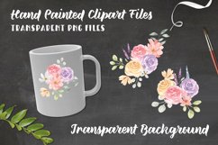 7 Floral Lane Watercolor Pretty Wedding Bouquets Flowers Product Image 2