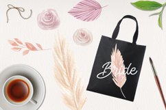 Pampas Grass Watercolor Hand Painted Leaves Roses Flowers Product Image 3