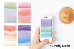 16 Washes Watercolor Elements Painted Blends Rectangles Product Image 2