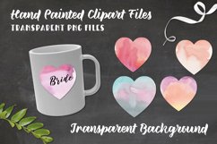 Ombre 20 Watercolor Hearts Hand Painted Clipart Valentines Product Image 2