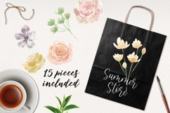 Flower Yard Clipart Watercolor Floral Hand Painted Pastels Product Image 2