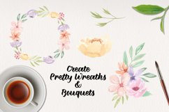 Floral Watercolour Elements Hand Painted Flowers Pink Spring Product Image 2