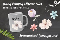 Flower 14 Watercolor Hand Painted Flowers Pretty Clipart Product Image 3