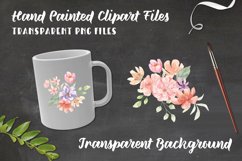 7 Flowers Watercolor Pastel Bouquets Pretty Florals Wedding Product Image 2