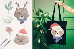 Fun Raccoon Sloth Watercolor Elements Clipart Christmas Product Image 2