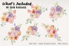 Bella Floral Bouquets Watercolor Pretty Wedding Flowers Product Image 2