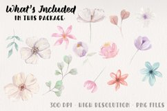 Flower 14 Watercolor Hand Painted Flowers Pretty Clipart Product Image 2