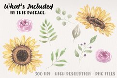 Sunflower Florals Watercolor Flowers Hand Painted Product Image 3