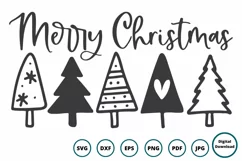 Merry Christmas SVG | Christmas Tree SVG | Cricut SVG File Product Image 2