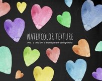 Watercolor Rainbow Hearts Clipart Product Image 3