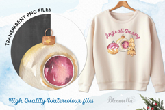Watercolour Decorations Festive Clipart Asset Bauble Painted Product Image 5