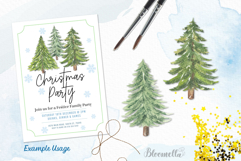 Watercolour Tree Clipart Festive Assets Christmas Product Image 6
