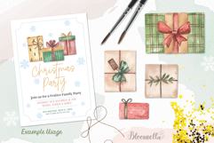 Watercolour Presents Gifts Festive Clipart Asset Bows Pretty Product Image 3