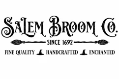 Salem Broom Company SVG | Vintage Halloween Sign Cut File Product Image 2