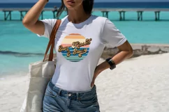 Sun-Kissed and Sassy PNG | Retro Summer Sublimation Design Product Image 4