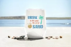 Drink In My Hand Toes In The Sand SVG | Summer Cut File Product Image 2