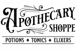 Apothecary Shoppe Sign SVG | Vintage Halloween Cut File Product Image 2
