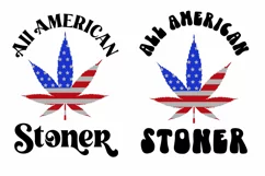 All American Stoner SVG | 4th of July Cannabis SVG Product Image 2