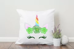 Unicorn with Rainbow Horn PNG | St. Patrick's Day PNG Product Image 2