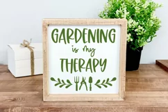 Gardening Is My Therapy SVG | Garden Quote Cut File Product Image 2