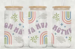 Mother's Day Glass Can SVG | Retro Mama 16oz Libbey Wrap Product Image 2